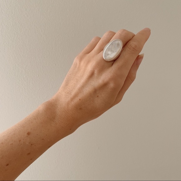 11thstreet Jewelry - Mother of Pearl Midi Ring | 925 Silver